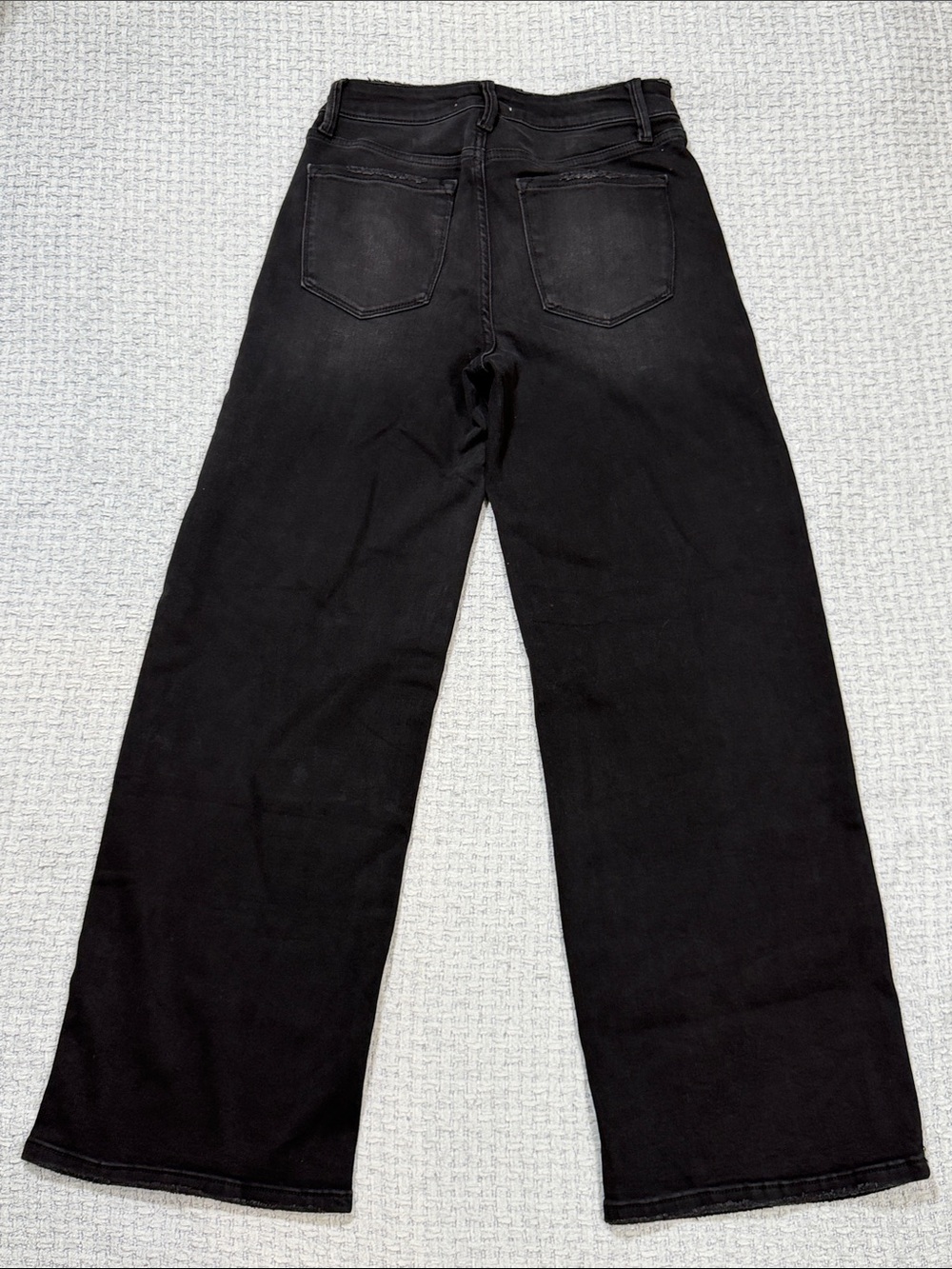 Olivia High Rise Silver Dome Nail Head Detailed Wide Leg Jeans by Vervet 27 - Picture 6 of 16
